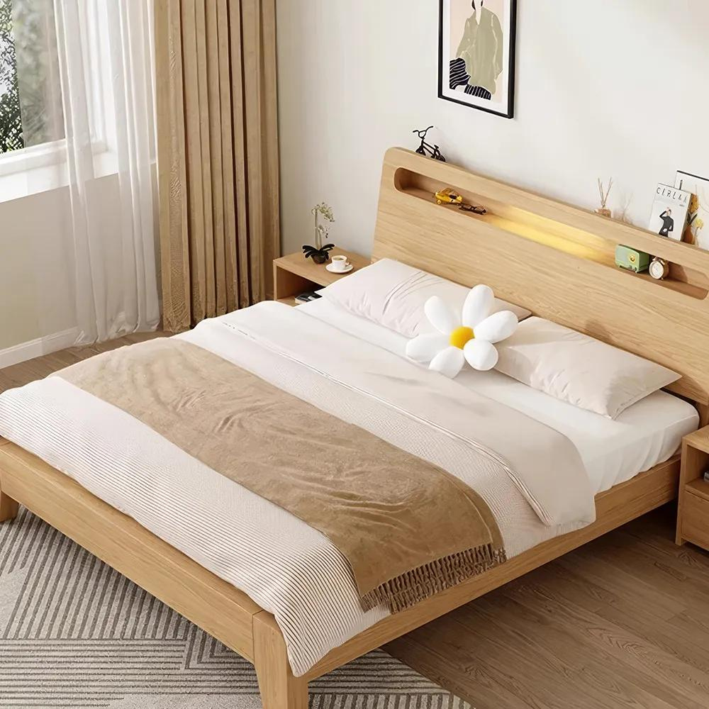 Wooden Double King-Size Bed Frame